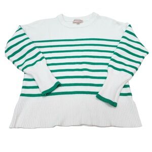 Philosophy Republic Clothing Green‎ Striped Knit Sweater - Womens Medium